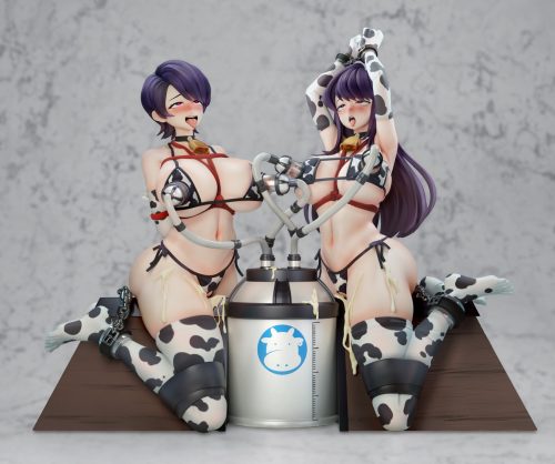 【Pre-order】Meat Studio The Komi Mother and Daughter Bound and Lactating on a Wooden Horse Resin Statue