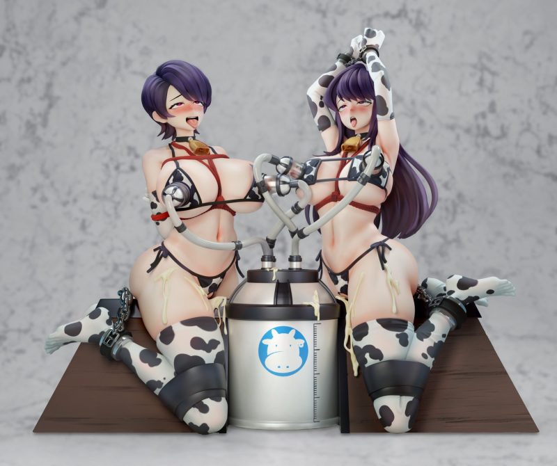 【Pre-order】Meat Studio The Komi Mother and Daughter Bound and Lactating on a Wooden Horse Resin Statue