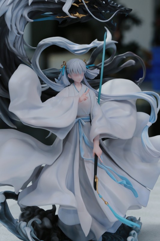 【Pre-order】Miao Yin Pavilion Studio  Jinxi Dragon-Riding in White Resin Statue