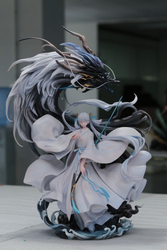 【Pre-order】Miao Yin Pavilion Studio  Jinxi Dragon-Riding in White Resin Statue