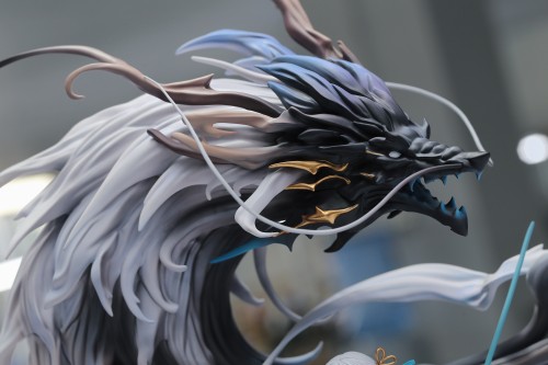 【Pre-order】Miao Yin Pavilion Studio  Jinxi Dragon-Riding in White Resin Statue