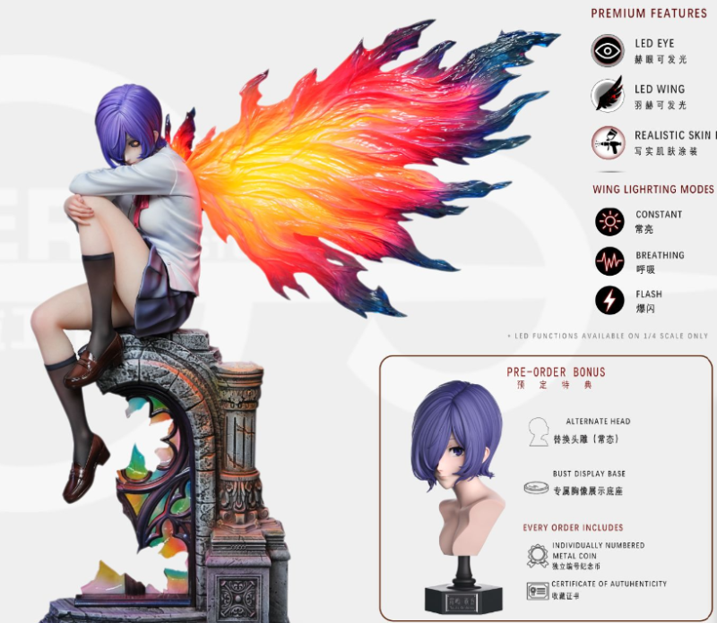【Pre-order】HERA Studio × Night Wing Studio 1/6 &1/4 Scale Touka Resin Statue
