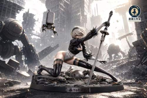 【Pre-order】Xingyuan Studio 1/6 & 1/4 Scale NieR: Automata – 2B (Post-Apocalyptic Warrior) Resin Statue