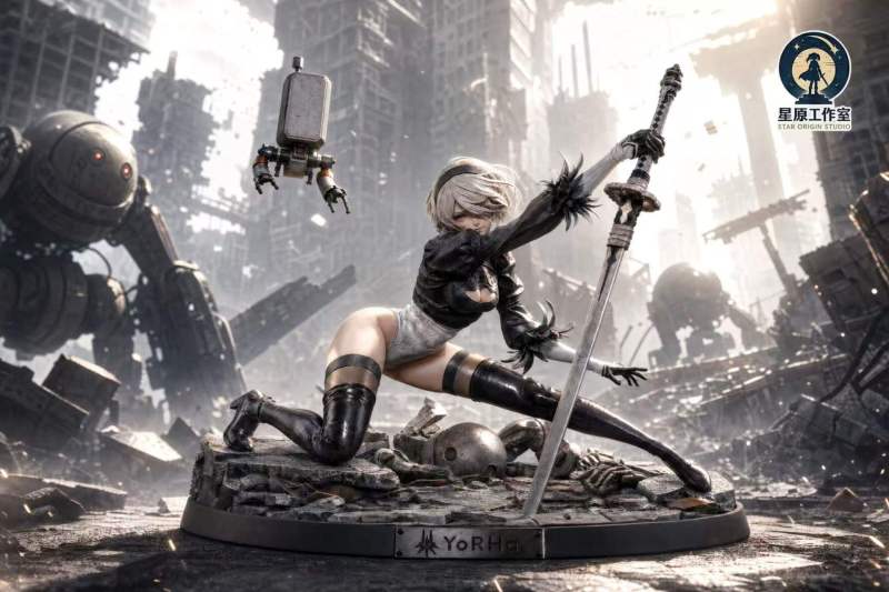 【Pre-order】Xingyuan Studio 1/6 & 1/4 Scale NieR: Automata – 2B (Post-Apocalyptic Warrior) Resin Statue