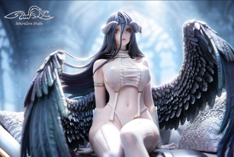 【Pre-order】SakuraCore Studio 1/4 Scale Pure White Succubus – Albedo Resin Statue