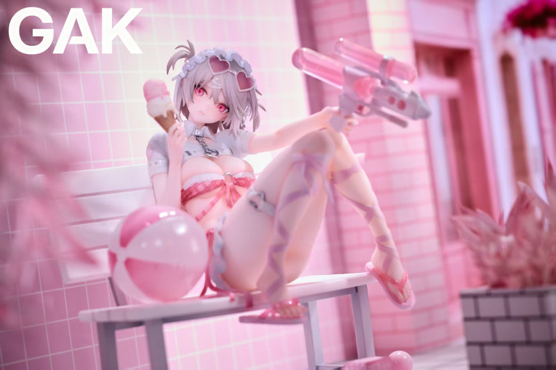 【Pre-order】GAK Studio 1/6 Scale Water Gun Girl Strawberry Ribbon Resin Statue