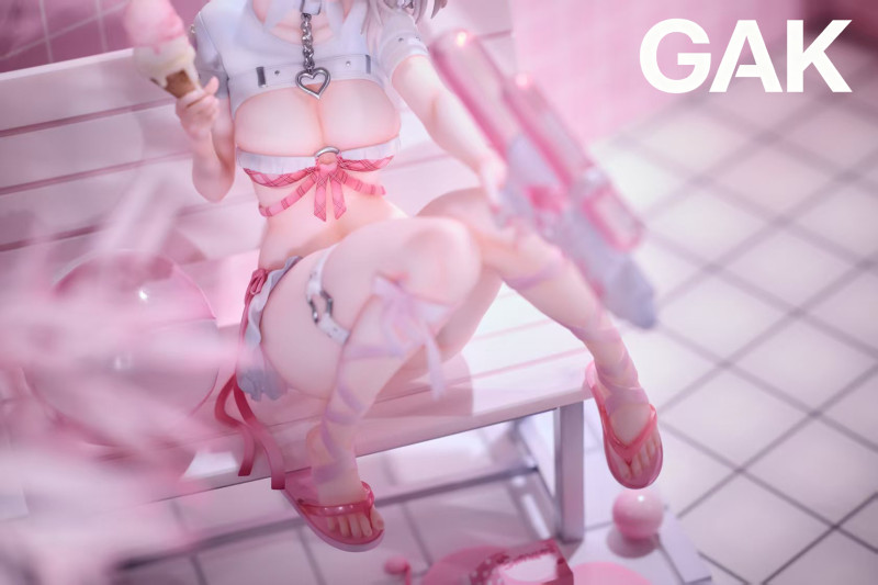 【Pre-order】GAK Studio 1/6 Scale Water Gun Girl Strawberry Ribbon Resin Statue