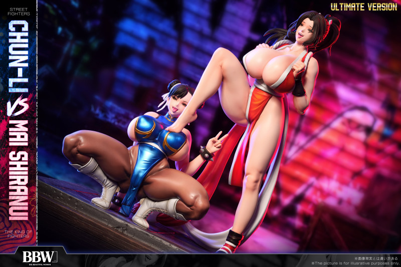 【Pre-order】BBW Studio 1/6 Scale Chun-Li VS  Mai Shiranui Resin Statue