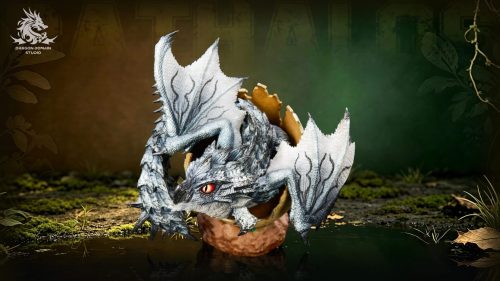 【Pre-order】Dragon Realm Studio Newborn Egg Series Rathalos X Rathian Family Set Resin Statue