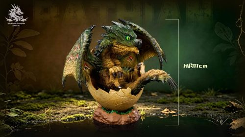 【Pre-order】Dragon Realm Studio Newborn Egg Series Rathalos X Rathian Family Set Resin Statue
