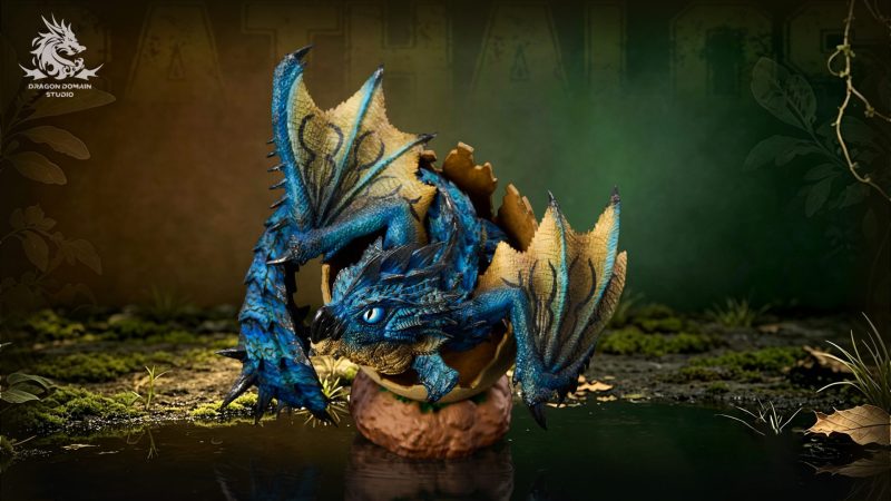 【Pre-order】Dragon Realm Studio Newborn Egg Series Rathalos X Rathian Family Set Resin Statue