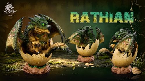 【Pre-order】Dragon Realm Studio Newborn Egg Series Rathalos X Rathian Family Set Resin Statue