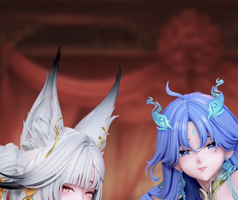 【Pre-order】BKN Studio 1/6 Scale Serene Heart Moon-Heart Fox Qingxiao  Resin Statue
