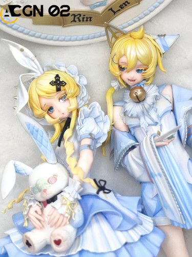 【Pre-order】ACGN 02 STUDIO 1/7 Scale Familiar Twins  Kagamine Len & Kagamine Rin (White, Blue, Pink) Resin Statue