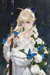 【Pre-order】Venus Studio 1/4 Scale Wedding Gown of Destiny Pure White Wedding  – Lily Resin Statue