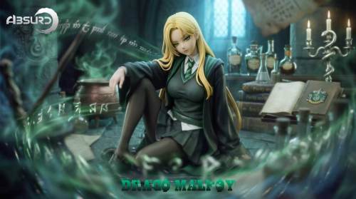 【Pre-order】Absurd Studio 1/4 Scale Fan-created work – Gender-swapped Malfoy Resin Statue